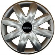 Колпак для колес SJS Geely 221 R14" 4 шт. серебряный (108519)