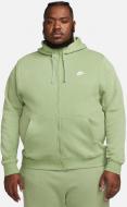 Джемпер Nike M NSW CLUB HOODIE FZ BB BV2645-386 р. 2XL зелений