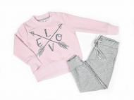 Спортивний костюм Luna Kids 1 для дівчинки р.122 рожевий/сірий