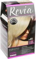Фарба для волосся Verona REVIA 3D color №01 платиновий блонд 50 мл