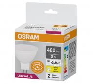 Лампа светодиодная Osram 6 Вт MR16 матовая GU5.3 220 В 3000 К 4052899981140