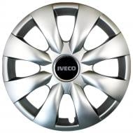 Колпак для колес SJS Iveco 316 R15" 4 шт. серебряный (108590)