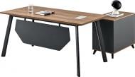 Стол компьютерный OfficePro 800х1600х750 мм темно-серый/дуб медовый (PG-F20B-16B)