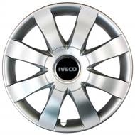 Колпак для колес SJS Iveco 323 R15" 4 шт. серебряный (108597)