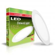 Світильник вбудовуваний (Downlight) Eurolamp 15 Вт 3000 К білий LED-PLR-15/3