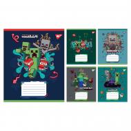 Набор школьных тетрадей Minecraft Heroes 12 листов косая линия 5 шт. YES