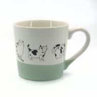 Чашка Milika Fawnera CatsGreen 390 мл M0520-B357-G3357B