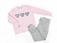 Спортивный костюм Luna Kids 2 для девочки р.98 розовый/серый меланж 
