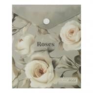 Папка-конверт на кнопке ROSES ARABESKI А6 полупрозрачная светло-серая Buromax BM.3922-20 Папка-конверт на кнопке ROSES ARABESKI А6 полупрозрачная светло-серая Buromax BM.3922-20