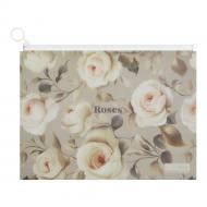 Папка-конверт на zip-молнии ROSES ARABESKI А4 полупрозрачная светло-серая Buromax BM.3948-20