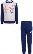 Спортивный костюм Nike COLOR BLOCK CREW N JOGGERS SET 86H470-U9J р.5 бело-синий