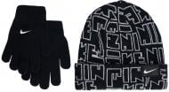 Комплект шапка+перчатки Nike AOP BEANIE AND GLOVE SET 9A3048-023 р.one size черный