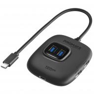 USB-хаб Promate 5-в-1 Promate SnapHub-4 USB-C 100W PD + 4xUSB-A 3.2