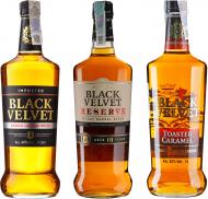 Набор виски Black Velvet 1 л + Black Velvet Reserve 10 yo 1 л + Black Velvet Toasted Caramel 1 л