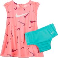 Сукня Nike DRI-FIT PRINTED DRESS 06H331-A0G р.0-3M рожевий із бірюзовим