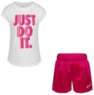 Спортивный костюм Nike GRAPHIC T-SHIRT AND SHORTS SET 36H504-A0I р.5 белый с сиреневым