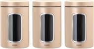 Набор банок для сыпучих Window Canister 1,4 л 3 шт. шампань Brabantia