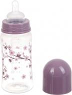 Бутылка детская BABY-NOVA з широкою шийкою Декор розовая