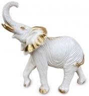 Статуетка декоративна Слон С біле золото 26х12х12 см білий