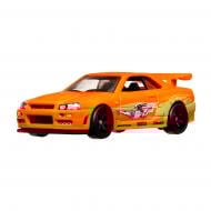 Машинка Hot Wheels коллекционная Nissan Skyline GT-R (BNR34) серии Форсаж 1:64 HNW46/HKD21