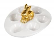 Подставка для яиц Lefard Кролик 25х17,8х8,3 см белый с золотом 947-037 Подставка для яиц Lefard Кролик 25х17,8х8,3 см белый с золотом 947-037