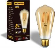 Лампа светодиодная Hopfen FIL Amber ST64 8 Вт E27 2800 К 220 В желтая