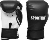 Боксерські рукавиці SPORTKO 3012 12oz чорний із білим