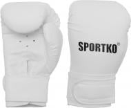 Боксерські рукавиці SPORTKO 3006 6oz білий