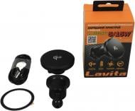 Автомобільний зарядний пристрій магнітний безпровідний з тримачем Lavita LA 333477 чорний