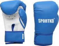 Боксерские перчатки SPORTKO 3006 6oz голубой с белым