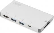 Док-станція Digitus Multiport Travel Dock USB Type-C silver (DA-70867)