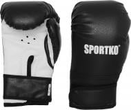 Боксерские перчатки SPORTKO 3007 7oz черный с белым