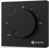 Терморегулятор для електричної теплої підлоги NAVIN EH84BM-16A чорний матовий