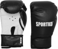 Боксерские перчатки SPORTKO 3008 8oz черный с белым