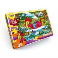 Пазлы мягкие Danko Toys 35 элементов №4 Златовласка и дракон S35-09-04