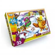 Пазлы мягкие Danko Toys 35 элементов №9 Совы играют в снежки S35-09-09 Пазлы мягкие Danko Toys 35 элементов №9 Совы играют в снежки S35-09-09