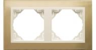 Рамка двухместная Efapel Logus универсальная золото/перламутровый 90920 TOP