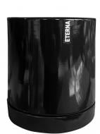 Горшок для цветов керамика круглый черный 1,3 л Eterna (803-13,5)
