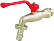 Кран шаровой Herz для воды 1/2" с насадкой для шланга и рычажной ручкой (1250301)