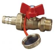 Кран шаровой Herz 1251202 со штуцером для шланга и заглушкой DN 20