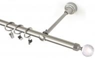 Комплект карниза Cardinal Кристалл-шар d19 160 см сатин никель