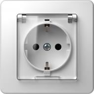 Розетка з кришкою побутова із заземленням TEM Ekonomik IP20 білий VE11PTXO-U