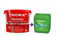 Фарба інтер'єрна акрилова Triora Mattlatex біла 14 кг + Ґрунтовка універсальна Triora 5 л