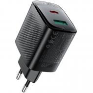 Зарядное устройство Acefast 2xUSB 45W (USB-C+USB-A) Gan A106 Black Зарядное устройство Acefast 2xUSB 45W (USB-C+USB-A) Gan A106 Black