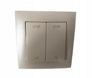 Выключатель для жалюзи двухклавишный Efapel Logus без подсветки металлик перламутровый 21290 TPE