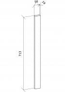 Пілястра Грейд графіт матовий 713x50 топ модель R-1