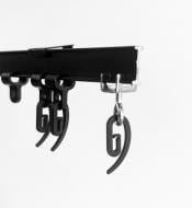 Карниз Karniz plus T-1 одинарний укомплектований 250 см чорний 1 шт.