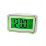 Настольные электронные часы Kenko KK-9905 TR с термометром Белые с зеленым