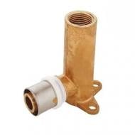 Уголок монтажный Herz удлиненный с резьбовой муфтой П/В 16х2-1/2 (P711641)