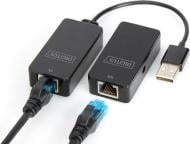 Подовжувач Digitus USB 2.0 - UTP Cat5 50 м чорний (DA-70141) Подовжувач Digitus USB 2.0 - UTP Cat5 50 м чорний (DA-70141)